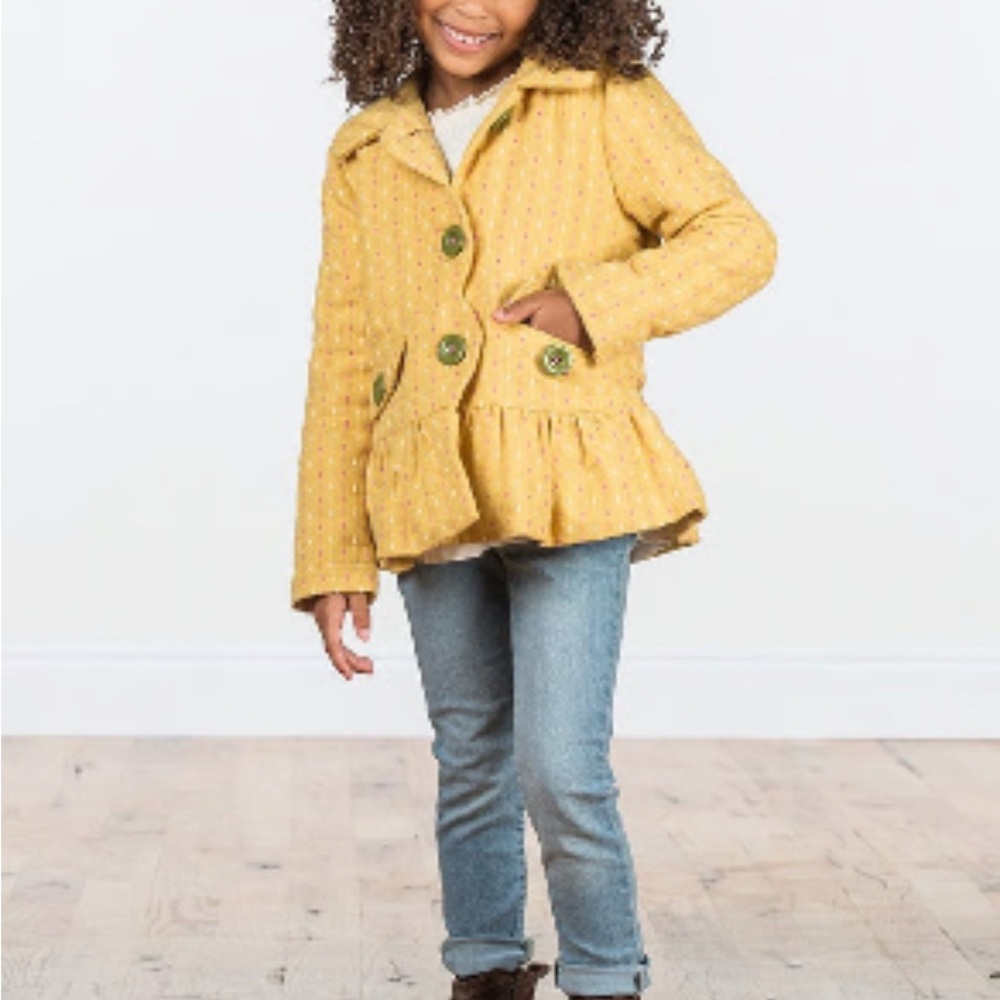 Matilda Jane Yellow Pea Coat for Kids